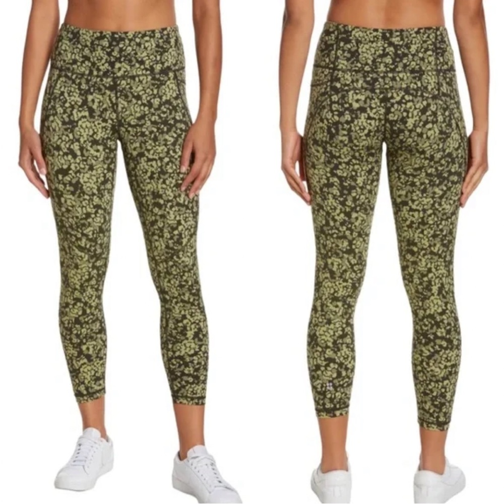 Sweaty Betty Power Pocket Workout Leggings in Green Undercover Floral Size XS